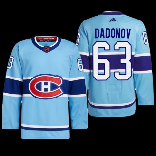 Evgenii Dadonov Montreal Canadiens Authentic Primegreen Jersey 2022 Blue #63 Reverse Retro 2.0 Uniform