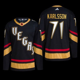 Vegas Golden Knights 2022 Reverse Retro 2.0 Jersey William Karlsson Black #71 Primegreen Authentic Uniform