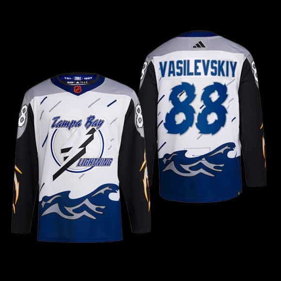 Andrei Vasilevskiy Tampa Bay Lightning Authentic Primegreen Jersey 2022 White #88 Reverse Retro 2.0 Uniform