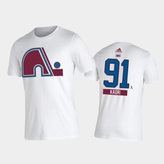 Avalanche Nazem Kadri #91 2021 Reverse Retro Special Edition Name & Number White T-Shirt