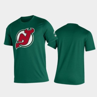Men's New Jersey Devils 2021 Reverse Retro Creator Green T-Shirt