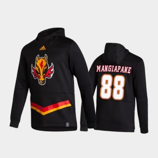 Men's Calgary Flames Andrew Mangiapane #88 Authentic Pullover Special Edition 2021 Reverse Retro Black Hoodie