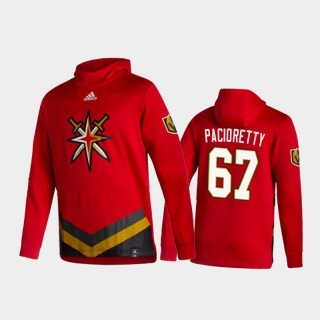 Men's Vegas Golden Knights Max Pacioretty #67 Authentic Pullover Special Edition 2021 Reverse Retro Red Hoodie