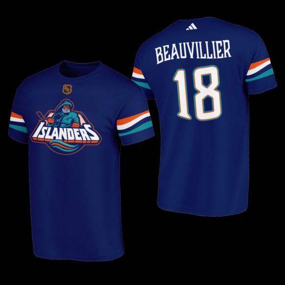 Anthony Beauvillier #18 New York Islanders Reverse Retro 2.0 Special Edition Navy Men T-Shirt