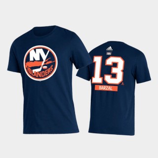 Islanders Mathew Barzal #13 2021 Reverse Retro Special Edition Name & Number Navy T-Shirt