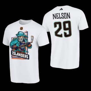 New York Islanders Brock Nelson Reverse Retro 2.0 White #29 Cartoon T-Shirt