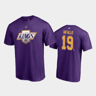 Men's Los Angeles Kings Alex Iafallo #19 Special Edition Authentic Stack 2021 Reverse Retro Purple T-Shirt