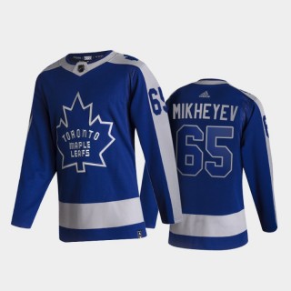 Men Toronto Maple Leafs Ilya Mikheyev #65 Reverse Retro 2020-21 Blue Special Edition Authentic Jersey