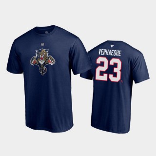 Men's Florida Panthers Carter Verhaeghe #23 Special Edition Authentic Stack 2021 Reverse Retro Navy T-Shirt