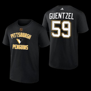 Pittsburgh Penguins Jake Guentzel Reverse Retro 2.0 Black #59 Wheelhouse T-Shirt