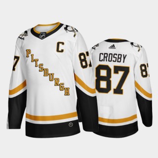 Pittsburgh Penguins Sidney Crosby #87 2021 Reverse Retro White Fourth Authentic Jersey