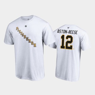 Men's Pittsburgh Penguins Zach Aston-Reese #12 Special Edition Authentic Stack 2021 Reverse Retro White T-Shirt