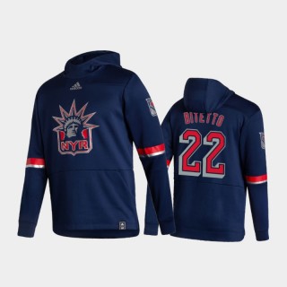 Men's New York Rangers Anthony Bitetto #22 Authentic Pullover Special Edition 2021 Reverse Retro Navy Hoodie