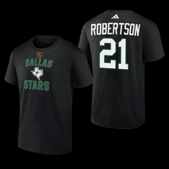 Jason Robertson #21 Dallas Stars Reverse Retro 2.0 Wheelhouse Black Men T-Shirt