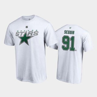 Men's Dallas Stars Tyler Seguin #91 Special Edition Authentic Stack 2021 Reverse Retro White T-Shirt