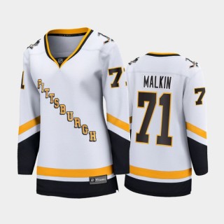 2020-21 Women's Pittsburgh Penguins Evgeni Malkin #71 Reverse Retro Special Edition Breakaway Player Jersey - White