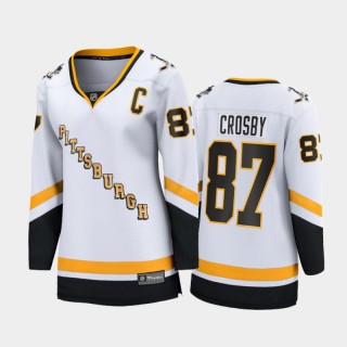 2020-21 Women's Pittsburgh Penguins Sidney Crosby #87 Reverse Retro Special Edition Breakaway Player Jersey - White